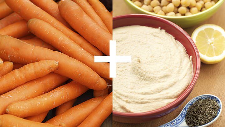 هویج و نخود-ارده (کربوهیدارت های سالم و پروتئین)